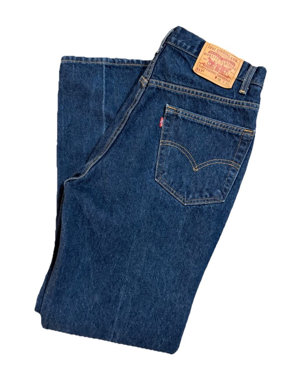 Vintage Levi's 517 Men's Jeans Size 34/33, Dark Wash